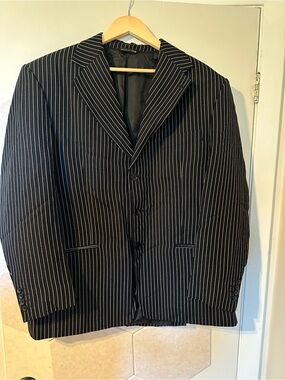 Rialto Black Pinstripe Suit Jacket